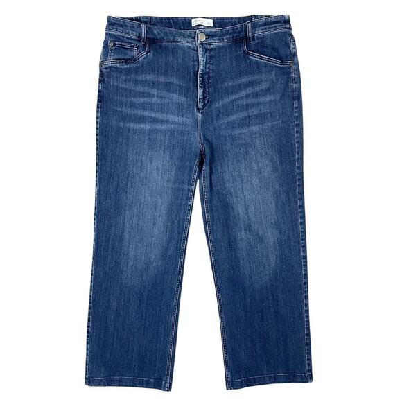 J Jill Smooth Fit Full Leg Jeans Blue Size 18 High Rise Casual Wardrobe Basics - Picture 1 of 12